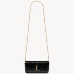 YSL Gaby Chain Phone Holder in Patent Leather