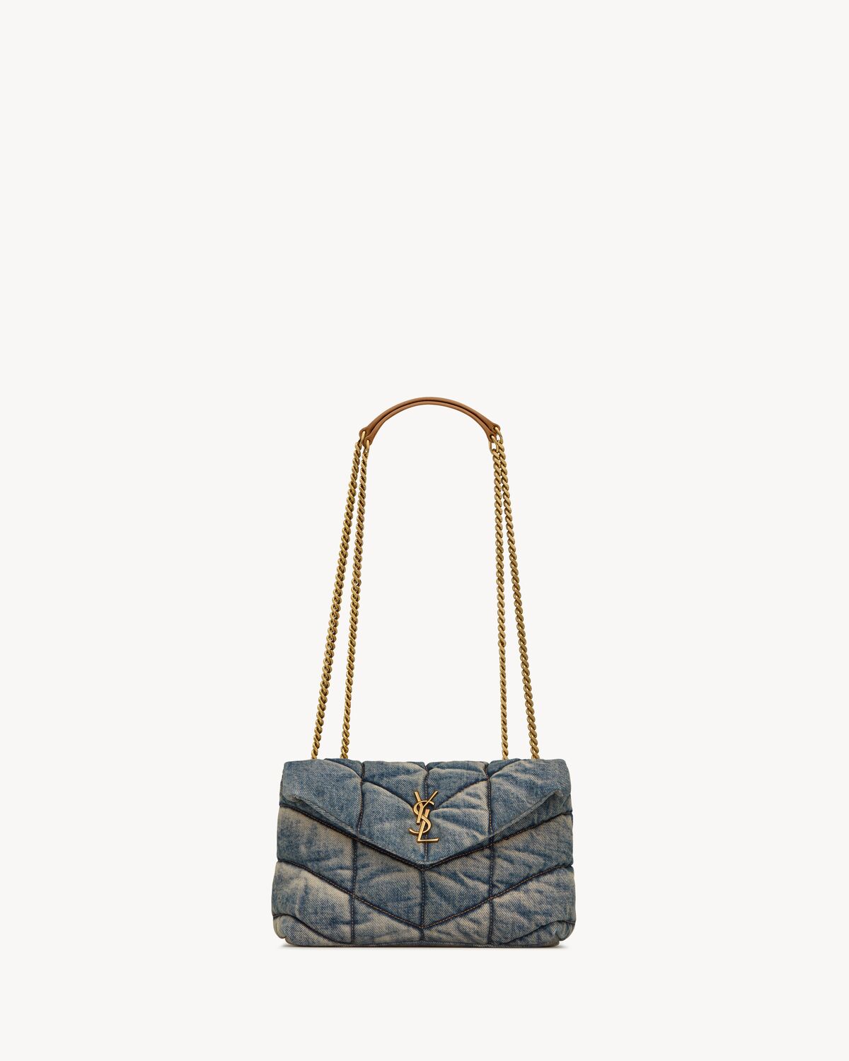 YSL Puffer Toy in Demin