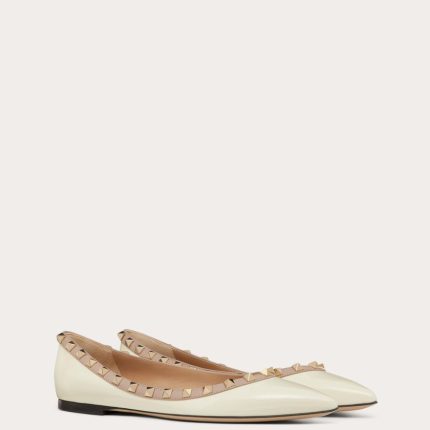 PATENT ROCKSTUD BALLET FLAT