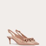 ROCKSTUD BOW SLINGBACK PATENT LEATHER PUMP 60MM