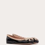 ROCKSTUD PATENT LEATHER BALLERINA