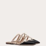 ROCKSTUD PATENT-LEATHER MULE