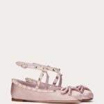ROCKSTUD SATIN BALLERINA