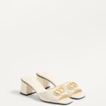 VLOGO SIGNATURE SLIDE SANDAL IN CALFSKIN 60MM