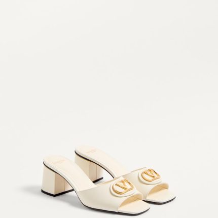 VLOGO SIGNATURE SLIDE SANDAL IN CALFSKIN 60MM
