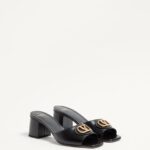 VLOGO SIGNATURE SLIDE SANDAL IN CALFSKIN 60MM