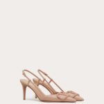 VLOGO SIGNATURE SLINGBACK PUMP IN CALFSKIN LEATHER 80MM