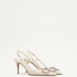 VLOGO SIGNATURE SLINGBACK PUMP IN CALFSKIN LEATHER 80MM