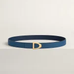 Cavaliere belt buckle & Reversible leather strap 24 mm
