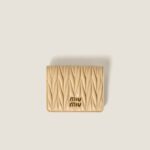 Small matelassé nappa leather wallet