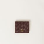 Small matelassé nappa leather wallet