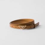 Saffiano leather belt