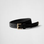 Saffiano leather belt