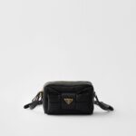 Re-Nylon and Nappa Leather Mini Shoulder Bag With Bow