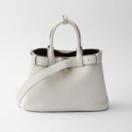 Prada Buckle Small Leather Handbag With Belt