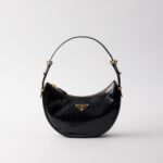 Prada Arqu?? Naplak Patent Leather Shoulder Bag