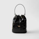 Prada Duet Naplak Patent Leather Bucket Bag
