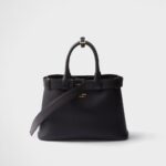 Prada Buckle Small Leather Handbag With Belt