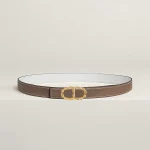 Maillon Torsade belt buckle & Reversible leather strap 24 mm