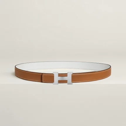 Mini Constance belt buckle & Reversible leather strap 24 mm